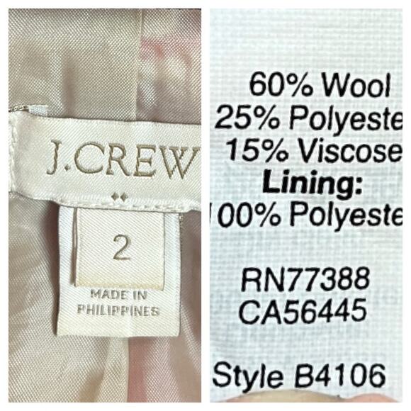 J.Crew Wool Blend Lady Day Coat High Collar A-line Coral Pink Women’s Size 2 - Picture 11 of 12